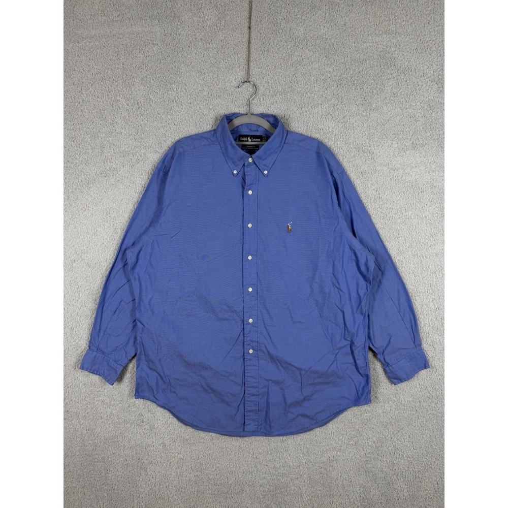 Polo Ralph Lauren Long Sleeve Button Short Men's Size 17-34 Yarmouth Blue